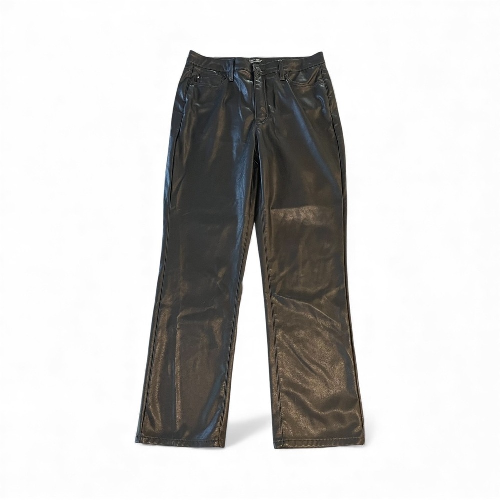 Judy Blue‎ Faux Leather Straight Pants Womens 13/31 Black